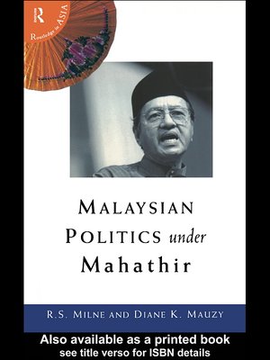 cover image of Malaysian Politics Under Mahathir